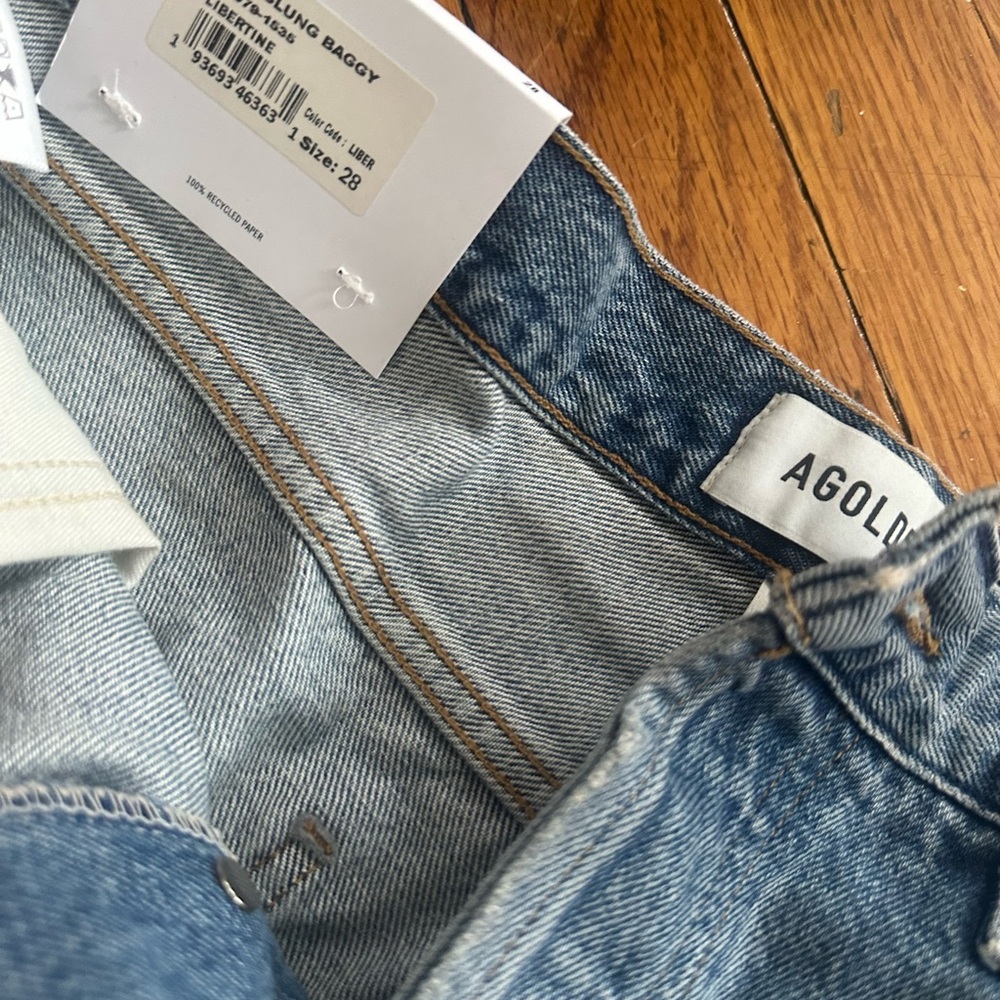 Agolde Low Slung Baggy Jeans NWT Size 28 - Picture 3 of 12